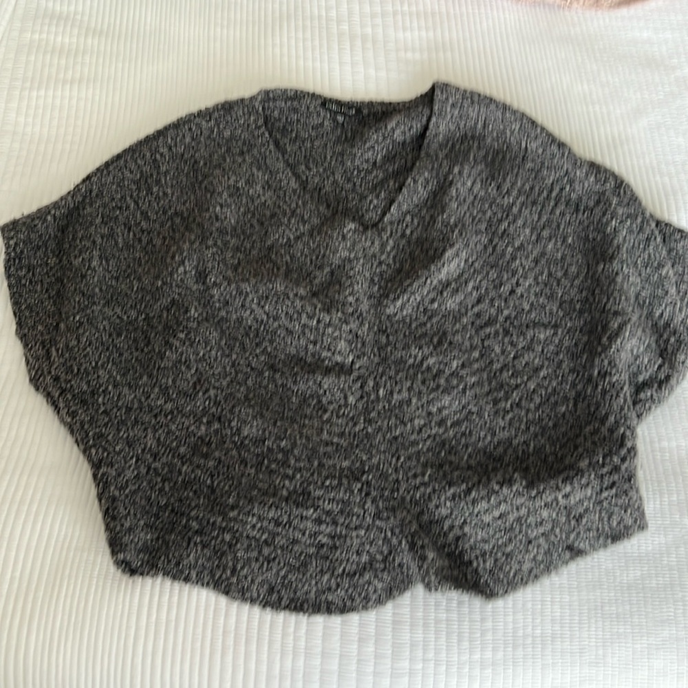 Eileen Fisher chunky boucle grey sweater